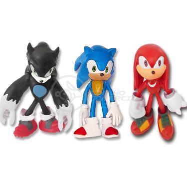 Imagem de Cartela Sonic The Hedgehog 3 Bonecos Miniaturas Sonic Knuckles E Werehog Action Figure Brinquedo