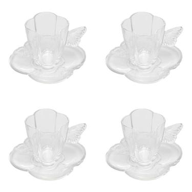 Imagem de Conjunto Com 4 Xí­caras E Pires Para Café Wolff Butterfly Transparente