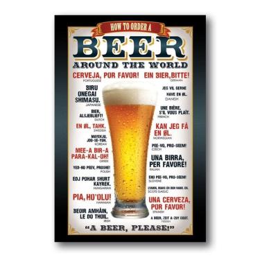 Imagem de Placa Decorativa Beer Cervejas Frase Mdf 30x40 Cm