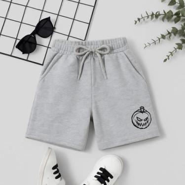 Imagem de Short Masculino Infantil Estampa Abóbora Halloween 112 Modinha Streetw
