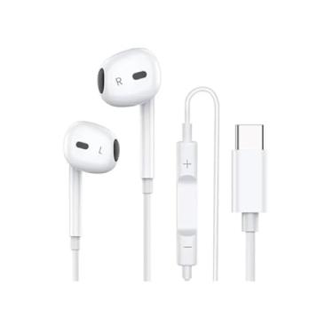 Imagem de Fones de Ouvido USB-C, Intra-auricular com Controle Touch, Branco, Compatível com iPhone
