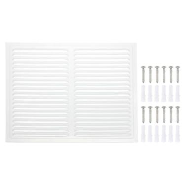 Imagem de PATIKIL Ventilação de ventilação de sótão de 40,6 x 40,6 cm, ventilação de ar HVAC retangular de liga de alumínio, grade de retorno de metal com tela de malha e parafuso para parede, teto, portas de