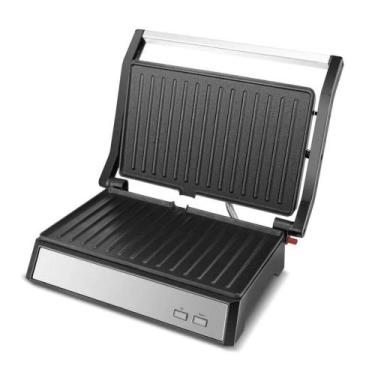 Imagem de Grill Philco 2 Em 1 Chapa Com Abertura 180 Cor Preto Com Inox 110V, In