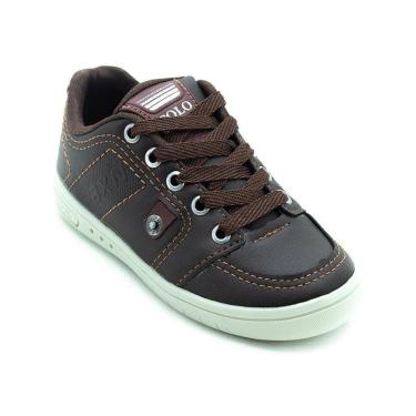 Imagem de Sapatênis Infantil Menino Polo 3065 - Marrom-Masculino