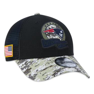 Imagem de Boné 9Forty New Engl And Patriots Salute To Service 2022 Trucker Aba Curva New Era Masculino-Masculino