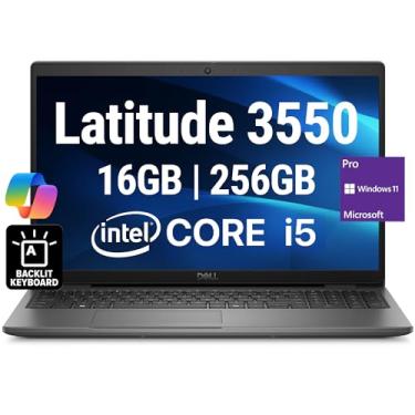 Imagem de Oemgenuine Notebook Dell Latitude 3550 2024 de 15,6 polegadas, Intel 10 Core i5-1335U (Beats i7-1270P), 16 GB DDR5 RAM, 256 GB NVMe, WiFi 6E, BT, teclado retroiluminado, webcam HD, RJ-45, Win 11 Pro,
