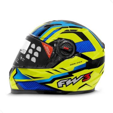 Imagem de Capacete Para Motociclista Com Várias Cores Modelo GTX Fox - FW3, Amar