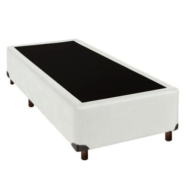 Imagem de Cama Box Solteiro Simples Branco Nature 78x188