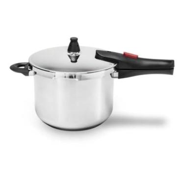 Imagem de Brinox - Panela de Pressão Inox Ultra com Fundo Triplo 4L Ø20 cm - 4 Dispositivos de Segurança