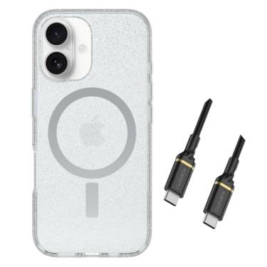 Imagem de OtterBox Capa Symmetry Series para iPhone 16 com cabo USB-C para USB-C - Stardust