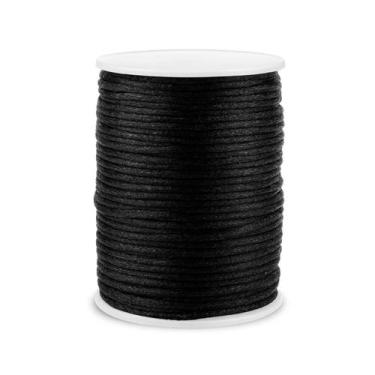Imagem de Cordão Acetinado Rabo de Rato 2mm Rolo com 50 m Preto - Lua Mística - 