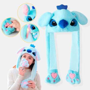 Imagem de Touca De Pelúcia Levanta Orelhas C Led Colorido Gorro Animes - Brinque