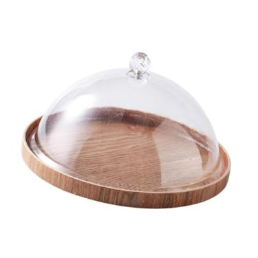 Imagem de AFXGUSD Suporte para Bolo com Tampa em Forma de Cúpula, Bandeja para Servir, Caixa de Manteiga Coberta, Suporte para Bolo, Prato de Sobremesa para Festas, Ani, Grande Redondo
