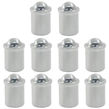 Imagem de Zorveiio 10 peças de êmbolo de esfera, parafusos de retenção de esfera de aço inoxidável 304 com mola de rolamento, êmbolo suave para porta/armário/gaveta (10 x 13, 27N)