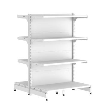 Imagem de Gôndola Amapá Fit 40 Inicial Centro - 1,37x0,90x0,60/0,80m com 8 Bandejas Preto