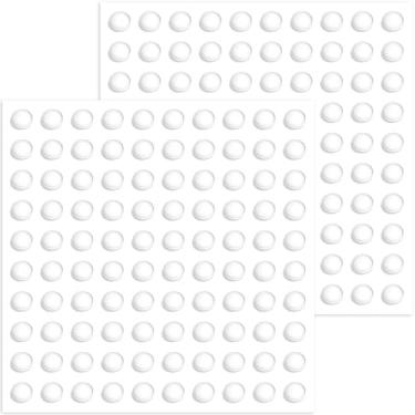Imagem de STSTR 200 peças de para-choques de porta de armário, almofadas cilíndricas autoadesivas para gavetas, pontos de redução de ruído de móveis de borracha para molduras de fotos, teclado - transparente