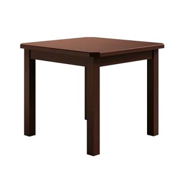 Imagem de Mesa Quadrada Castanha De Madeira Maciça Pinus 88x88 Para Cozinha Sala De Jantar Sfa