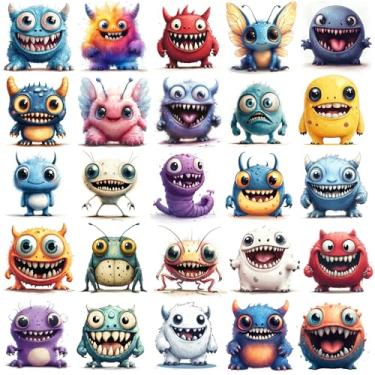 Imagem de McEtt Monster Sticker Sheets - Cute Cryptid Monster Alien Stickers for Kids Students Teens - 5 Sheet Pack (125 Pieces) - Birthday Party Favors, Classroom, Laptops, Water Bottles