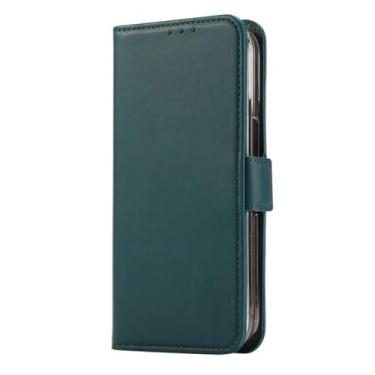Imagem de LTLMYDAM Capa carteira para Google Pixel 10 Pro Fold, capa de couro com fecho magnético para telefone comercial porta-cartões, capa de proteção contra quedas, verde, 10 dobras profissionais