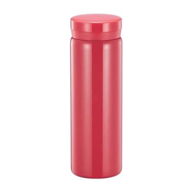Imagem de Garrafa térmica pequena de aço inoxidável de 293 ml - vácuo isolado, à prova de vazamento, mantém as bebidas quentes/frias - ideal para café, chá, água - vermelho rosa