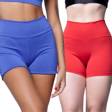 Imagem de KIT 2 Short Suplex Liso Serra e Mar Roupa Para Academia Treino Moda Fitness-Feminino