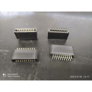 Imagem de 5x Conector Card Edge Js-1000b-20 2x10 Vias 2,54mm