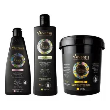 Imagem de Kit Arvensis Cachos Shampoo + Ativador Crespos + Máscara 2X1