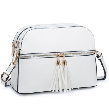 Imagem de Bolsa tiracolo Dasein Tassel, bolso com zíper, material vegano