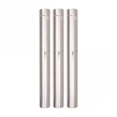 Imagem de kit cano chaminé inox 3un 120mm + curva + chapéu fixo - VOLPATO