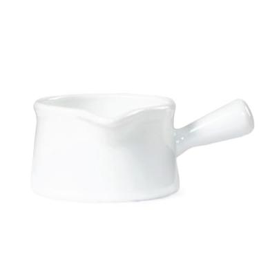 Imagem de Conjunto de potes de leite de cerâmica de 165 ml, 250 ml, com alça (4 cores), jarras fofas para café, geléia, xarope (branco, 250 ml)