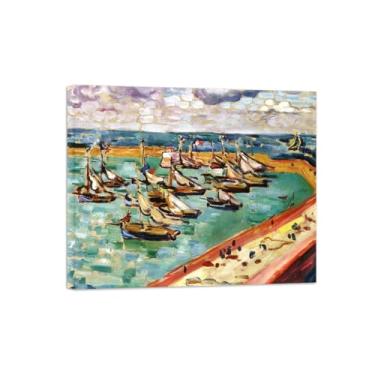 Imagem de Impressão em tela de paisagem, pintura famosa, arte de parede, pôster de porta para decoração de sala de estar, pronto para pendurar, tela emoldurada de 30 x 35 cm 12 x 13 polegadas