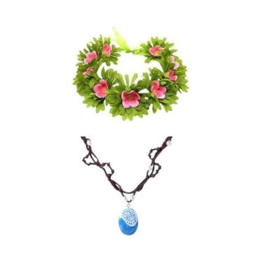 Imagem de Vestido Infantil de Princesa Moana - Fantasia para Festa e Cosplay, 13