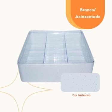 Imagem de Caixa Organizadora 6,3L C/ Divisórias Ajustáveis E Tampa Transparente 