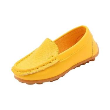 Imagem de Mocassins De Couro PU Para Crianças, Sapatos Casuais Confortáveis Em 1