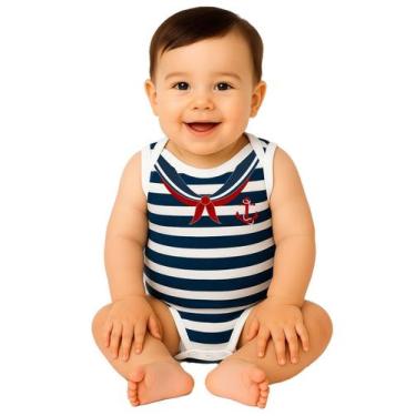 Imagem de Body de Bebê Temático Mesversario Fantasia Marinheiro - Calupa, G