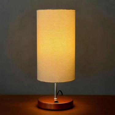 Imagem de Abajur Luminárias De Mesa Clássico Redondo Com Interruptor Bivolt Com 