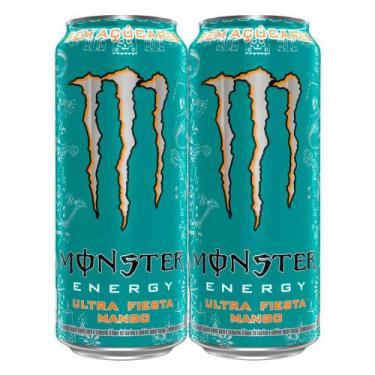 Imagem de Kit 2 Energético Monster Ultra Fiesta Mango Zero Açúcar 473ml - Monste