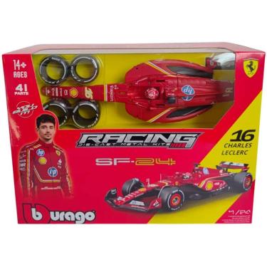 Imagem de Kit p/ Montar Bburago Ferrari SF-24 F1 Racing 2024 Charles Leclerc 16 1/24 c/ Piloto
