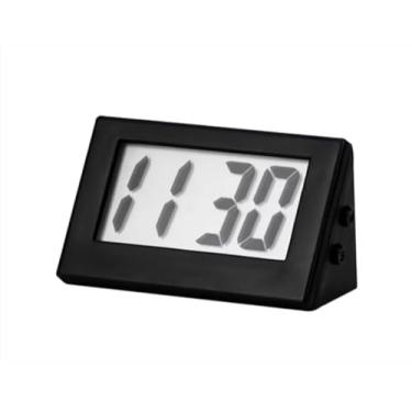 Imagem de Relógio Digital de Mesa LCD, Display Grande, Design Compacto, Preto e Branco