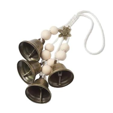 Imagem de Baoblaze Sino de bruxa para porta, suporte para pendurar sino para janela, presentes ideais, artesanato, decoração decorativa para feriados, de vento, Flor