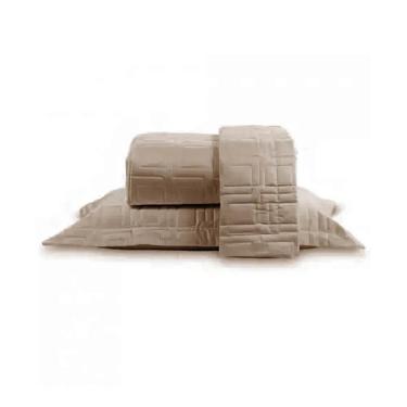 Imagem de Kit Colcha Casal 300 Fios Constantine - Marken Fassi Bege