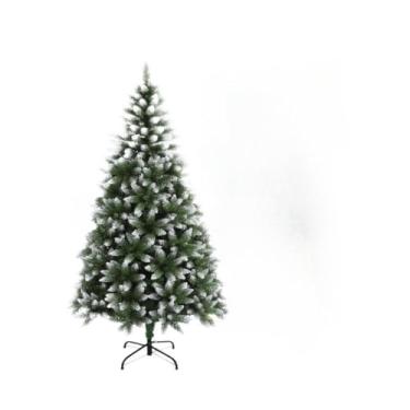 Imagem de Árvore de Natal Completa Pinheiro Tradicional 1,50m 1,80m 2,10m 400 800 1000 Galhos Ajustável Hastes Flexíveis Decoração de Natal(Média Neve - 180cm)