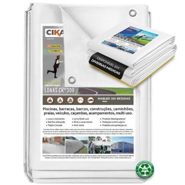 Imagem de Lona CK300 Cobertura 4x4 Metros Branca Impermeável - Cikala