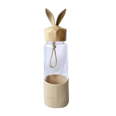 Imagem de Garrafa Vidro Rabbit Bottle Capa Silicone e Tampa Plástica