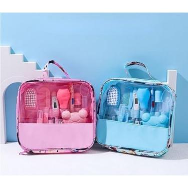 Imagem de Kit Higiene Bebe - Estojo Cuidado Bebe com 13 em 1 - Bolsa Bebe Organizada e Completa (COR ROSA)