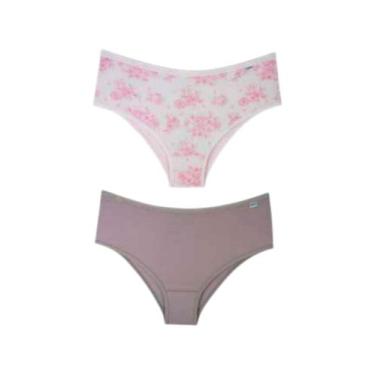 Imagem de Kit/2 Calcinha Delrio 50368 Feminina Básica Cotton T. P/GG, G, D11, Ad