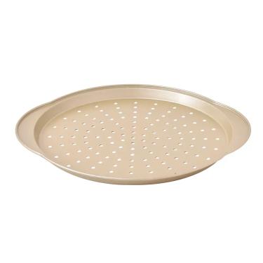 Imagem de Forma de Pizza Redonda Aço Carbono Kenya Dourada 37cm