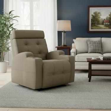 Imagem de Poltrona do Papai Reclinável Automática com USB e Porta-Copos Cherokee (Veludo Creme)