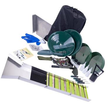 Imagem de Fabater Kit Completo de Panning de Ouro, Caixa de Caldeira Dobrável de 50", Equipamento de Mineração de Ouro, Kit de Prospecção de Ouros Com Panela de Ouros, Tela de Classificador