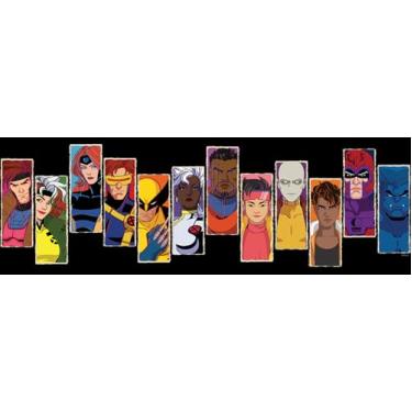 Imagem de Marvel MS Disney Plus Programas de TV Marvel X-Men '97 Retratos de personagens preto Peel and Stick Border by RoomMates, RMK1322BD